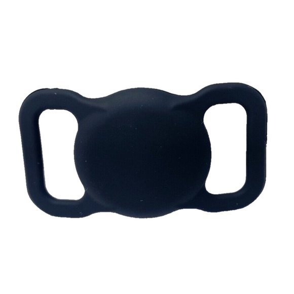 Black Dog Collar Air Tag Holder Case Silicone Brand New - Picture 1 of 6